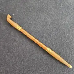 時代物　どうらん　前金具　目貫　煙管　かます　古銅制　金　銀　被せ細工 楽天市場】江戸銀細工の前金具と黒水牛の根付を使用した 最上級
