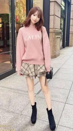 チェックフレアミニスカート