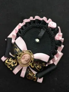 【1111円セール】ピンクｘ黒痛ロゼット