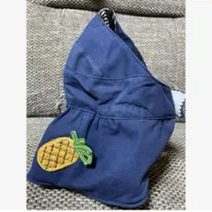 ★ネイビー パイナップル刺繍 サンバイザー　かキャップ