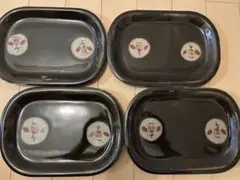 黒色の皿 4枚セット