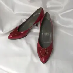 ●上品● イヴ・サンローラン レッド パンプス 36