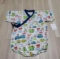 【新品未使用タグ付き】男の子　甚平　70cm～80cm　乗り物デザイン