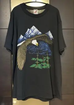 vintage90s イーグルT USA製 JERZEESタグ　黒T