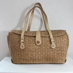 kate spade ストロー ハンドバッグ 中型 かごバッグ