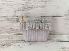 sale ハンドメイド ヌビポーチ ヌビ✕リバティのセリーヌ使用 フリル