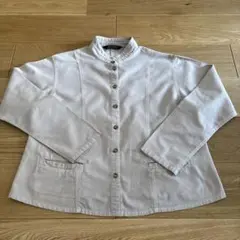 Yacco Maricard 薄いベージュピンクノーカラージャケット　L
