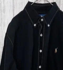 【美品・オーバーサイズ】ラルフローレン 長袖 シャツ CURTOM FIT L