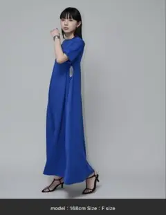 新品　アンティローザ　ワンピース　ロング　ブルー　青