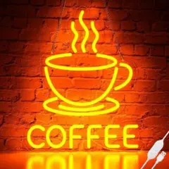 led coffee ネオンサイン 看板 おしゃれ USB給電　店舗用