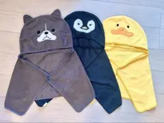 アニマルタオル ケープ 3枚セット