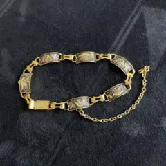 天然石と金色のブレスレット と ダマスキナード象嵌ブローチ＆ブレスレット　専用❣️ 天然石と金色のブレスレット と ダマスキナード象嵌ブローチ
