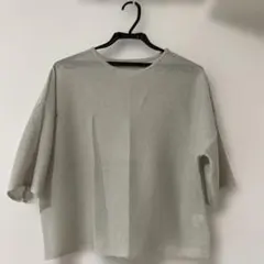 KEYUCA 半袖　涼しげニット　グレージュ色