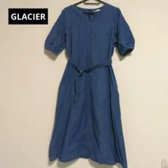 GLACIER デニムロングワンピース　5分袖