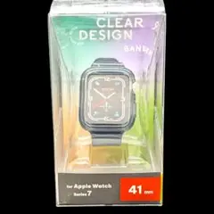 【新品】AppleWatch Series7用バンド クリアブラック 41mm
