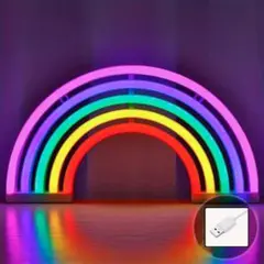虹 ネオンサイン ネオンライト LED 照明 ライト 寝室 装飾 USB