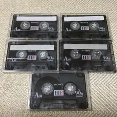 【中古】SONY カセットテープ 90分 5本セット