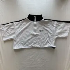 Reebok ハーフジップ クロップドポロシャツ 160