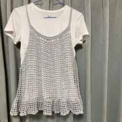 大幅にお値下げしました　ハンドメイド　ビスチェ　キャミソール　グレー　コットン