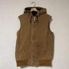 Carhartt フード付きベスト Mサイズ ブラウン