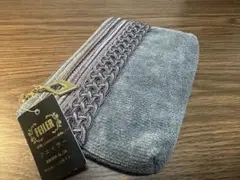 【新品未使用】FEILER グレー　編み込み　ポーチ