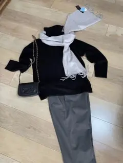 ランバン 未使用 グレー マフラー