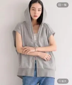LOWRYSFARM ZIPフーディーノンスリーブ