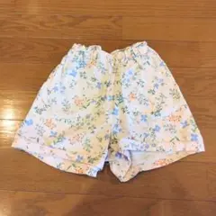 ユニクロ　ピンク　花柄　キュロット　コットン　110