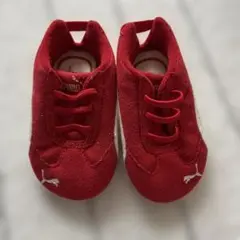 Puma 赤 スエード スリッポンシューズ