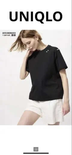 新品 UNIQLO ANYA HINDMARCH ブラック Tシャツ XS