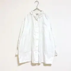 スキャパ　シャツ　ブラウス　長袖　38 ホワイト　綿　100% シンプル　春　秋
