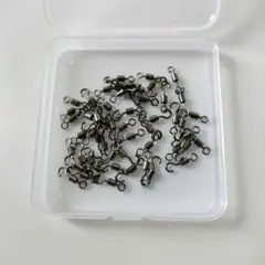 フィッシングスイベル スナップ 釣り スイベル サルカン スナップ付き 50個