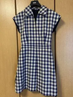 極美品 クリスチャンディオール チェックワンピース サイズ34