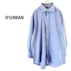 D'URBAN 長袖シャツ オールシーズン コットン100% 日本製 ブルー F