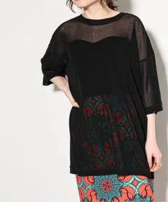 cityshop チュールTシャツ TULLE JERSEY Tシャツ