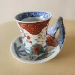 古伊万里白磁透かし模様杯台 伊万里染付六角透かし盃台（淡）/ Imari Hexagonal Blue & White