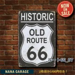 ★ルート66_07★ブリキ看板 黒[20250819]洗面所 トイレ 部屋 旗