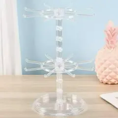 めじるしアクセサリー ガチャガチャ 収納 アクセサリースタンド 回転式