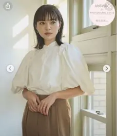 ♯Newansハッシュニュアンス　バルーンスリーブブラウス　0
