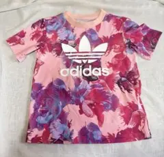 adidas アディダス Tシャツ ビッグロゴ トロピカル トレフォイル　子供