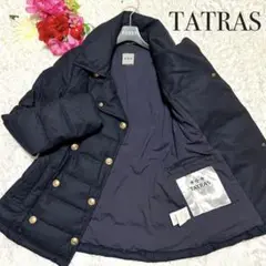 ✨美品✨タトラス カシミヤ混 ダウンジャケット ダブル 金ボタン ネイビー