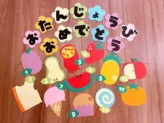 お誕生日表 壁面 誕生表 たべもの