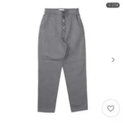 リムアーク コットンフロントボタンハイウエストストレートデニムパンツ
