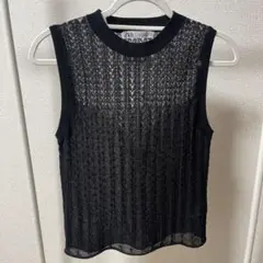 ZARA ブラック ノースリーブ M サイズ