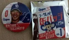 中日ドラゴンズ　0 辻本倫太郎　ショップ限定　シークレット缶バッチ