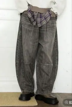 ニコアンド INKJ 2024AWJEASY BARREL DENIM2