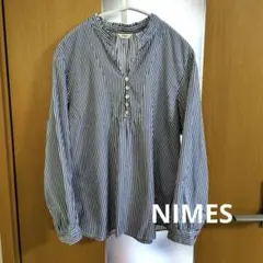 NIMES ストライプ ブラウス プルオーバー