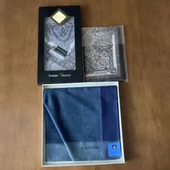 Rudolph Valentino & LANVIN ランセル　ハンカチセット