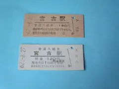 値下げ　JR東日本・三陸鉄道　宮古駅入場券　S62年8月27日発行