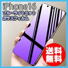 iPhone 16 ブルーライトカット ガラスフィルム 一式セット ☆